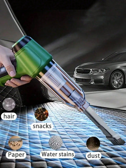 7-In-1 Portable Wireless Vacuum Cleaner, 2400mAh Rechargeable Battery High-Power Mini Vacuum, Compressor Air Blower And Pump Handheld Vacuum With Brushless Motor Suitable For Car, Home, Office, Campin