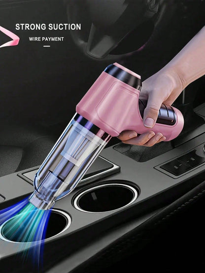 7-In-1 Portable Wireless Vacuum Cleaner, 2400mAh Rechargeable Battery High-Power Mini Vacuum, Compressor Air Blower And Pump Handheld Vacuum With Brushless Motor Suitable For Car, Home, Office, Campin