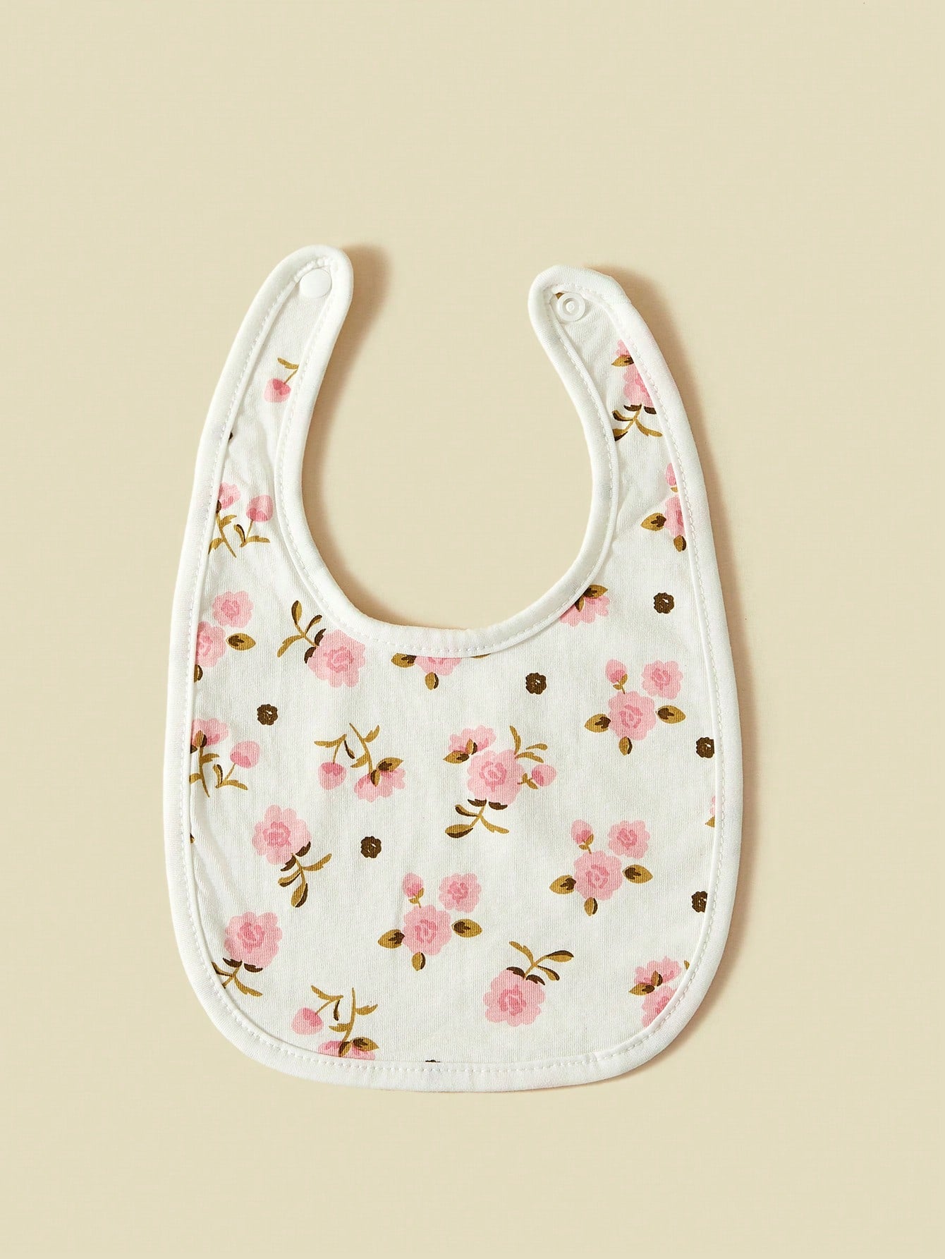 7pcs/Set Baby Bibs, Breathable Absorbent Ditsy Floral & Bow Pattern Burp Cloths For Baby Girls, Spring/Summer