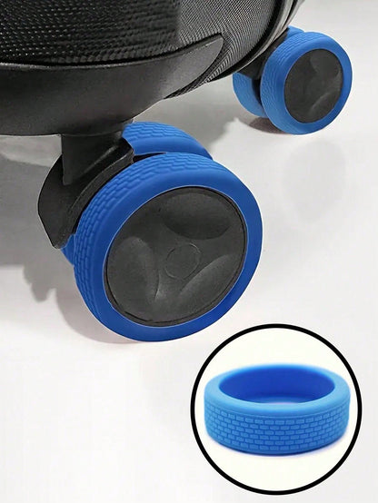 8/4/1pc Unisex Luggage Wheel Protective Covers: Shockproof, Silent, Noise-Reducing Silicone Protective Covers. Essential Travel Companion, Suitable For Various Travel, Family Camping, Beach Outings, S