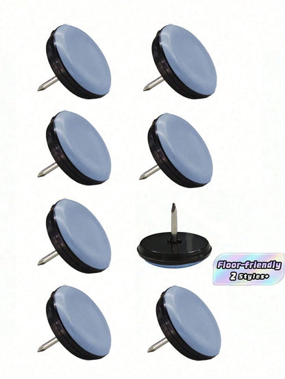 8 Pcs Furniture Sliders, Heavy Duty Chair Glides For Wood Floor, Easy Move & Floor Protection