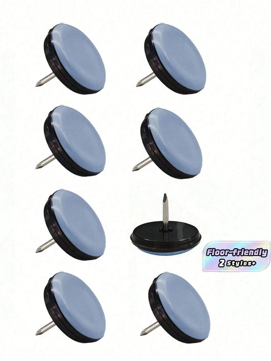 8 Pcs Furniture Sliders, Heavy Duty Chair Glides For Wood Floor, Easy Move & Floor Protection