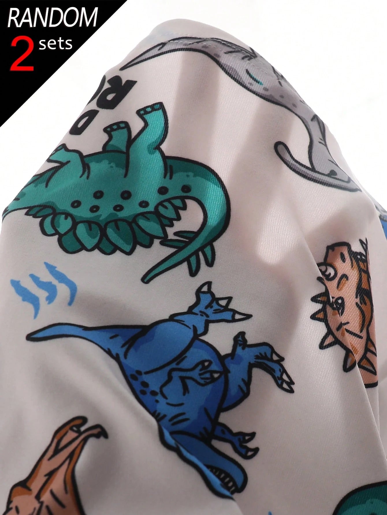 8 Sets Randomly Sent 2 Sets]Baby Boys Pajamas Cute Dinosaur Ocean Creature Dinosaur Print Short Sleeve Shorts Knit Comfortable Soft Snug Fit Pajama Homewear Set