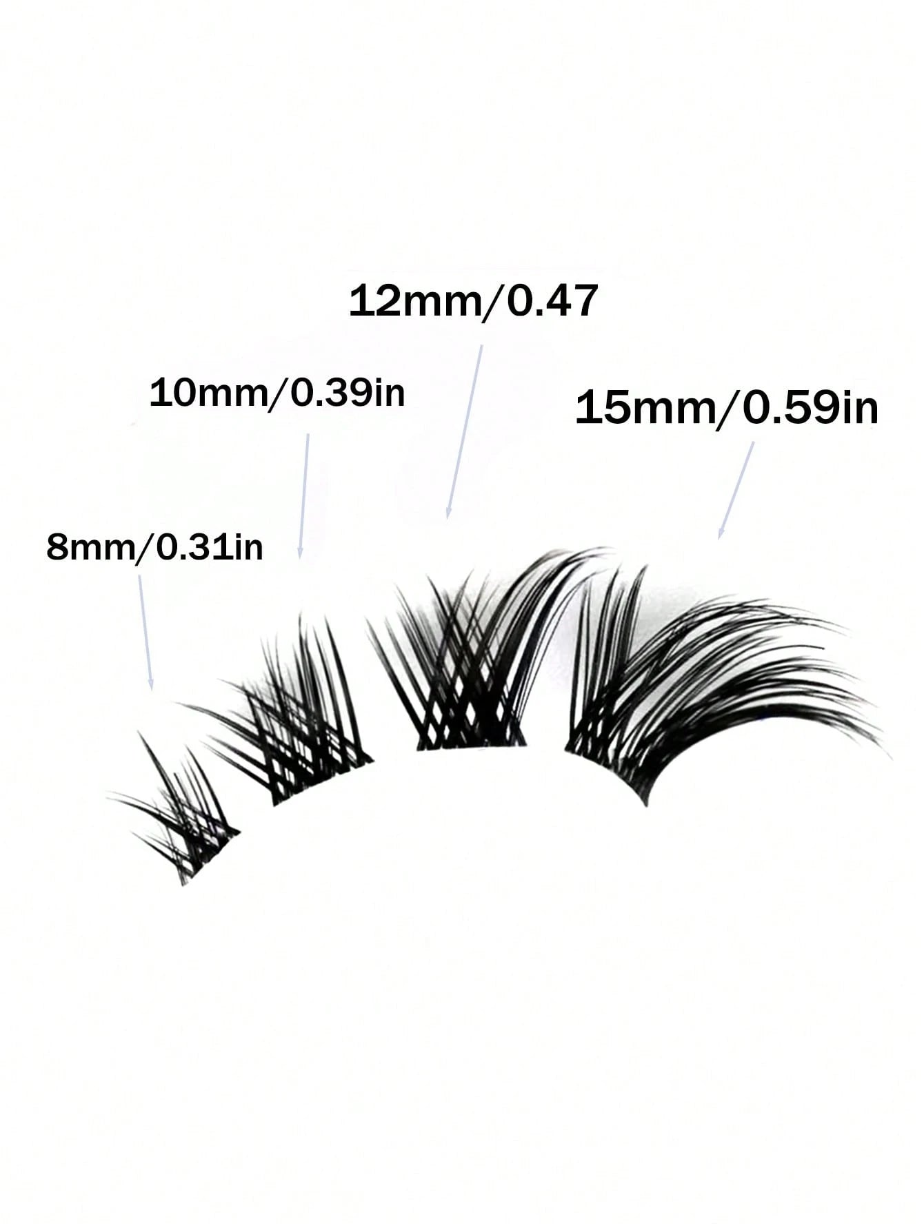 80pcs (8-15mm) Fox Fur D-Curl Fluffy Mink Lashes Extension Kit, Natural & Soft, For Longer Lashes. Lash Clusters, False Eyelashes, Individual Lashes, Fake Lashes