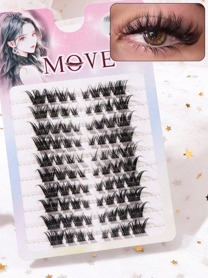 80pcs (8-15mm) Fox Fur D-Curl Fluffy Mink Lashes Extension Kit, Natural & Soft, For Longer Lashes. Lash Clusters, False Eyelashes, Individual Lashes, Fake Lashes