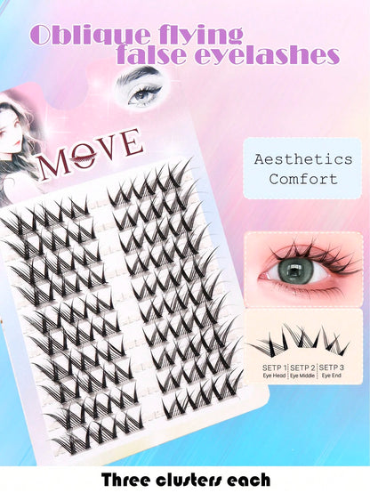 80pcs (8-15mm) Fox Fur D-Curl Fluffy Mink Lashes Extension Kit, Natural & Soft, For Longer Lashes. Lash Clusters, False Eyelashes, Individual Lashes, Fake Lashes