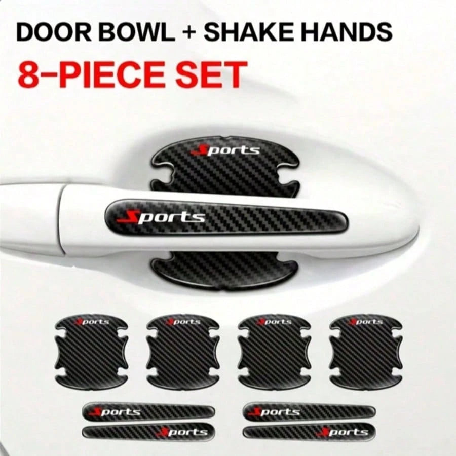 8pcs Door Handle Protector Film- Anti-Scratch Film Set, Universal Fit, Suitable For Car Exterior Paint Protection, Car Exterior Accessories, Car Protection Film, Car Styling, Car Beauty, Car Care Ess