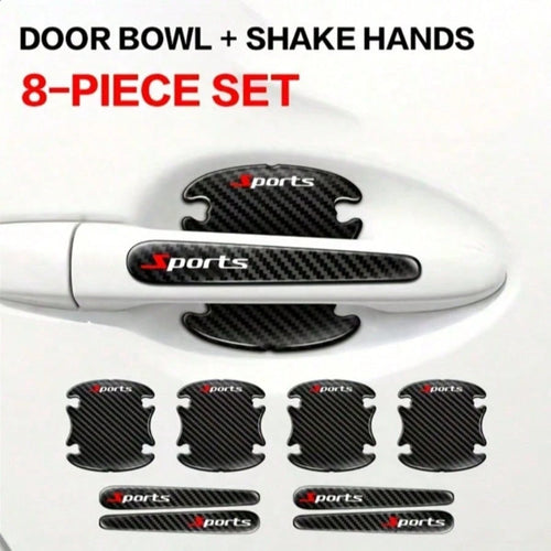 8pcs Door Handle Protector Film- Anti-Scratch Film Set, Universal Fit, Suitable For Car Exterior Paint Protection, Car Exterior Accessories, Car Protection Film, Car Styling, Car Beauty, Car Care Ess