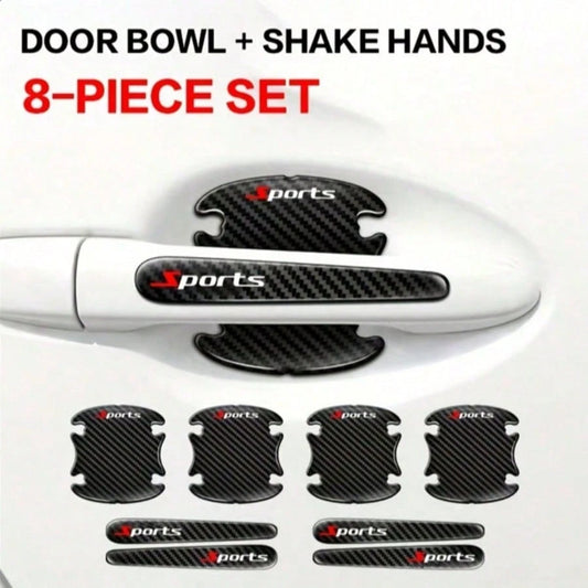 8pcs Door Handle Protector Film- Anti-Scratch Film Set, Universal Fit, Suitable For Car Exterior Paint Protection, Car Exterior Accessories, Car Protection Film, Car Styling, Car Beauty, Car Care Ess