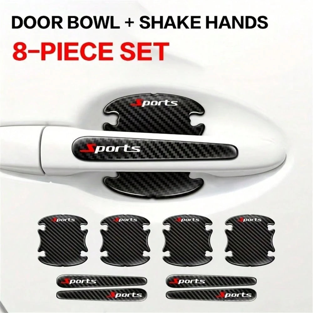 8pcs Door Handle Protector Film- Anti-Scratch Film Set, Universal Fit, Suitable For Car Exterior Paint Protection, Car Exterior Accessories, Car Protection Film, Car Styling, Car Beauty, Car Care Ess