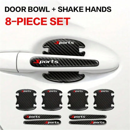 8pcs Door Handle Protector Film- Anti-Scratch Film Set, Universal Fit, Suitable For Car Exterior Paint Protection, Car Exterior Accessories, Car Protection Film, Car Styling, Car Beauty, Car Care Ess