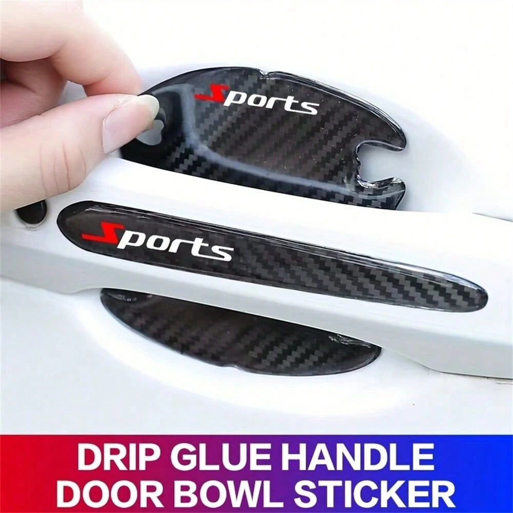 8pcs Door Handle Protector Film- Anti-Scratch Film Set, Universal Fit, Suitable For Car Exterior Paint Protection, Car Exterior Accessories, Car Protection Film, Car Styling, Car Beauty, Car Care Ess