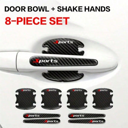 8pcs Door Handle Protector Film- Anti-Scratch Film Set, Universal Fit, Suitable For Car Exterior Paint Protection, Car Exterior Accessories, Car Protection Film, Car Styling, Car Beauty, Car Care Ess