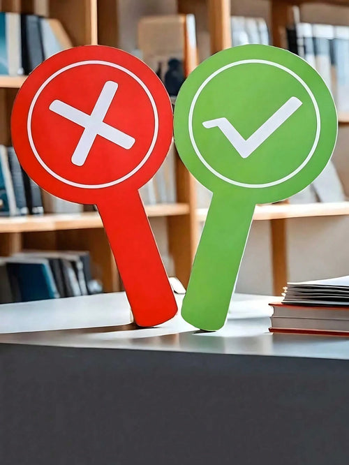 8pcs Double-Sided Handheld Response Cards - "Correct" & "Incorrect" Signs, Handheld Voting Paddles, Answer Paddles, For Classroom Interactive Teaching Props, Family Games, Interactive Learning Activit