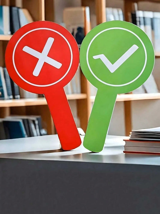 8pcs Double-Sided Handheld Response Cards - "Correct" & "Incorrect" Signs, Handheld Voting Paddles, Answer Paddles, For Classroom Interactive Teaching Props, Family Games, Interactive Learning Activit