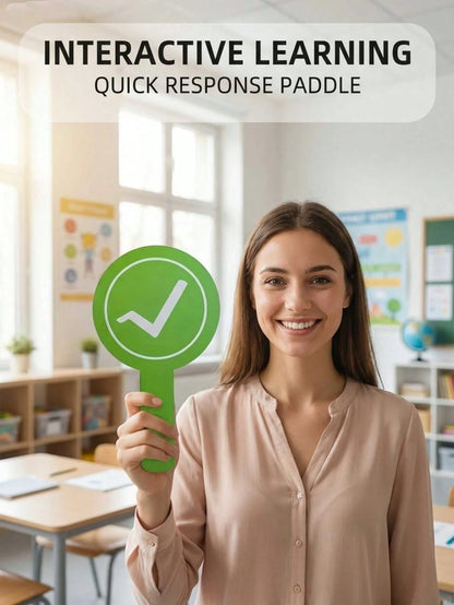 8pcs Double-Sided Handheld Response Cards - "Correct" & "Incorrect" Signs, Handheld Voting Paddles, Answer Paddles, For Classroom Interactive Teaching Props, Family Games, Interactive Learning Activit