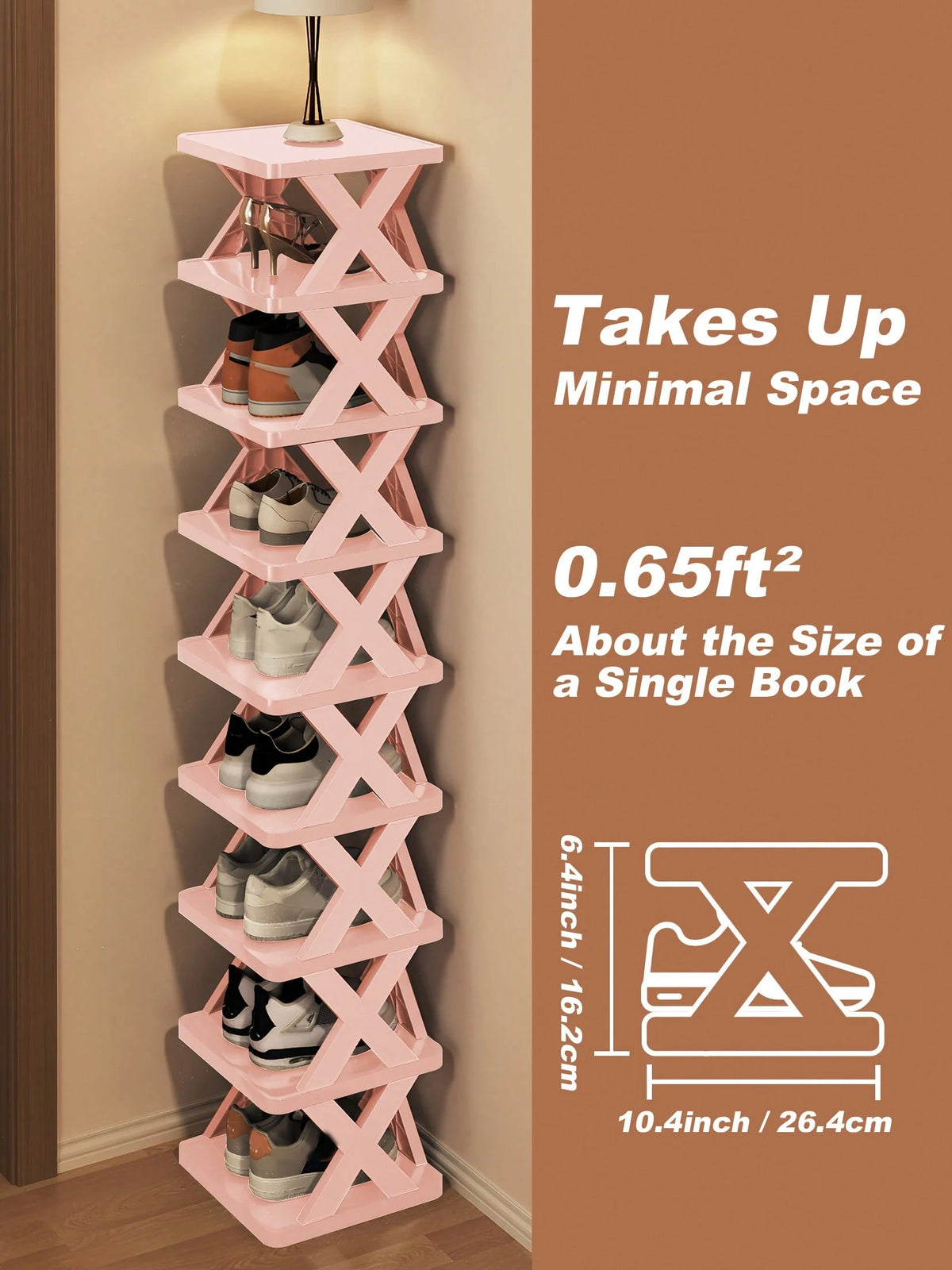 9/6 Tier Vertical Shoe Stand Space Saving Narrow Shoe Rack, Small Shoe Shelf, DIY Free Standing Shoes Storage Organizer For Entryway, Closet, Hallway, Easy Assembly And Stable In Structure, Black & Wh