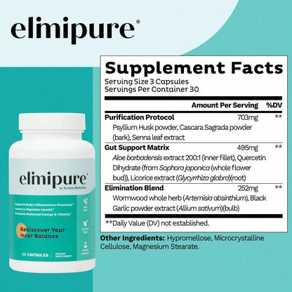 90 Capsules Enclave BioActives Elimipure Natural Formula