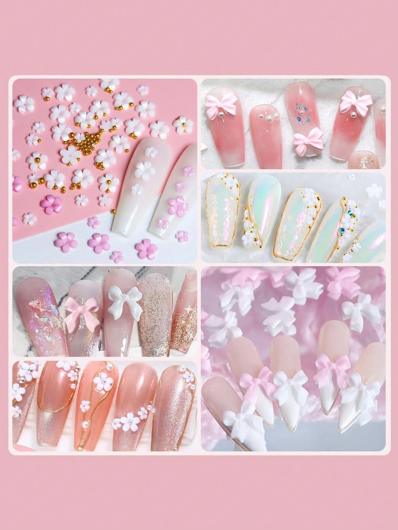 95pcs Y2K 3D Nail Art Decoration Set, Includes Rhinestones, Faux Pearls, Rhinestones: 20pcs Thick Butterfly Decor, Sexy Bow Decor, Heart Decor And 3D Flower Decor, Suitable For Y2K Nail Art Decoration