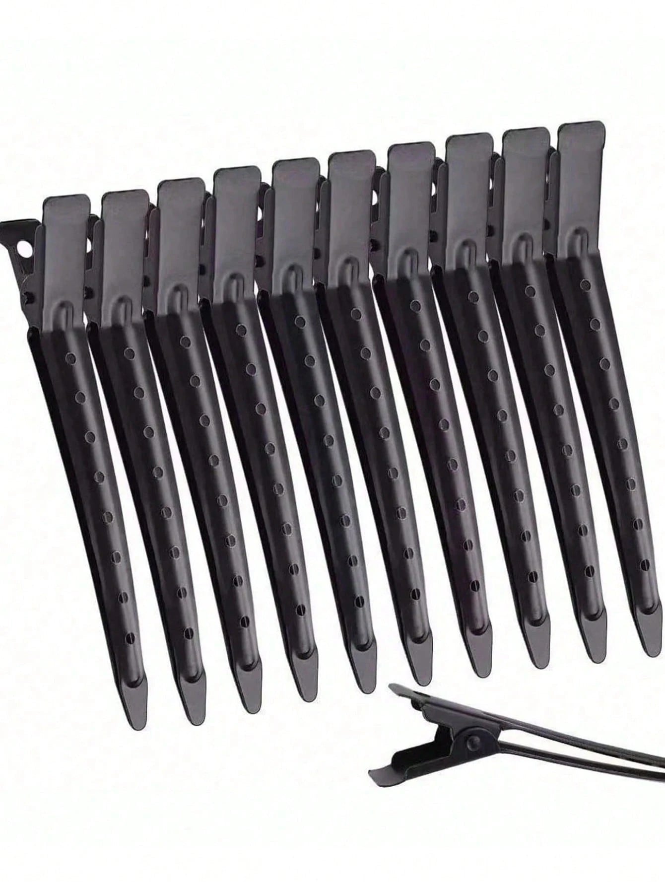 96/48/24pcs Assorted Hair Clips- Alligator Clips Suitable For Long Curly And Thick Hair; 24pcs Duck Clips For Women; Black Metal Salon Hair Clips; Curling Clips; Hair Rollers; Back To School Essentia