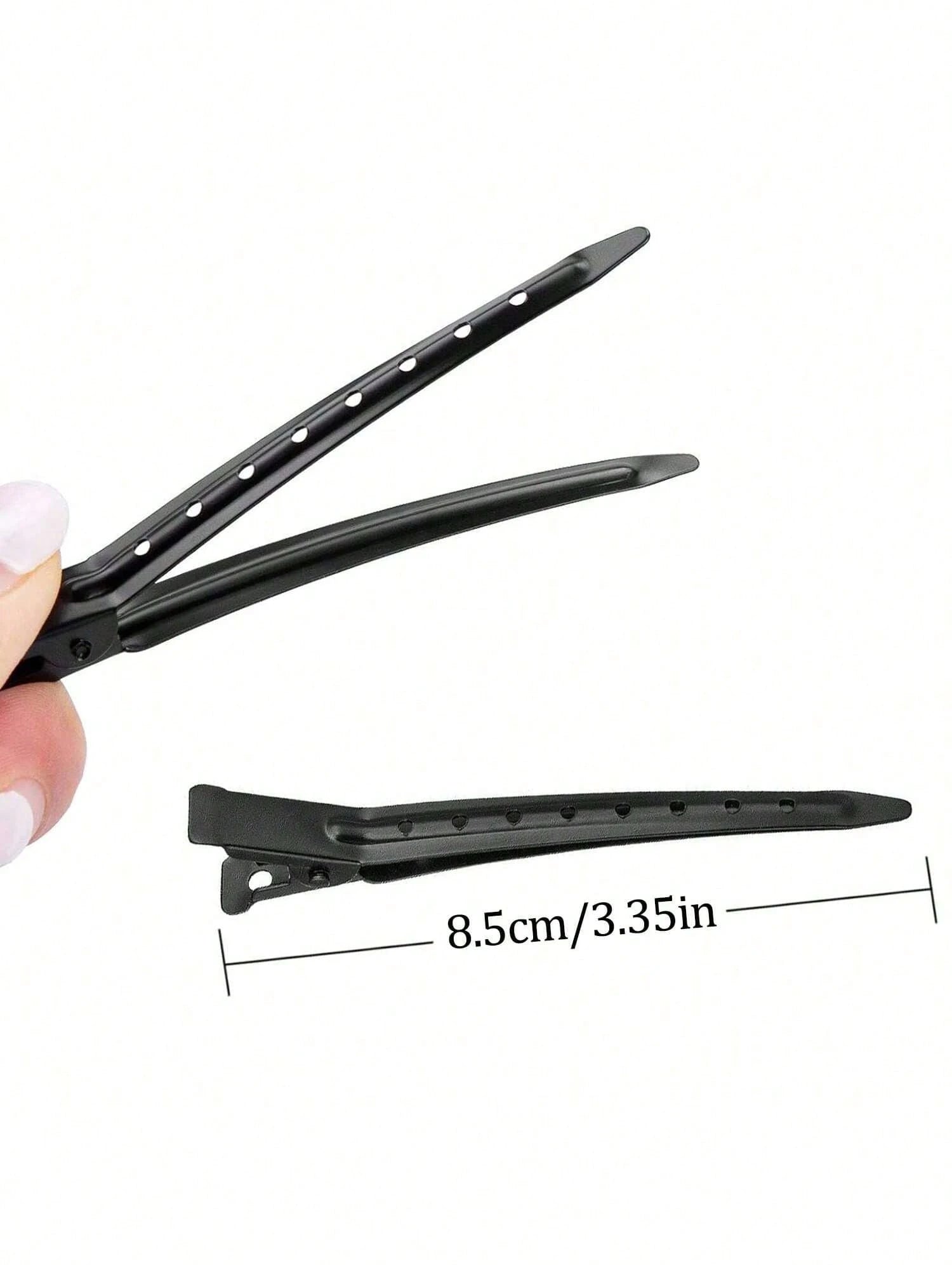 96/48/24pcs Assorted Hair Clips- Alligator Clips Suitable For Long Curly And Thick Hair; 24pcs Duck Clips For Women; Black Metal Salon Hair Clips; Curling Clips; Hair Rollers; Back To School Essentia
