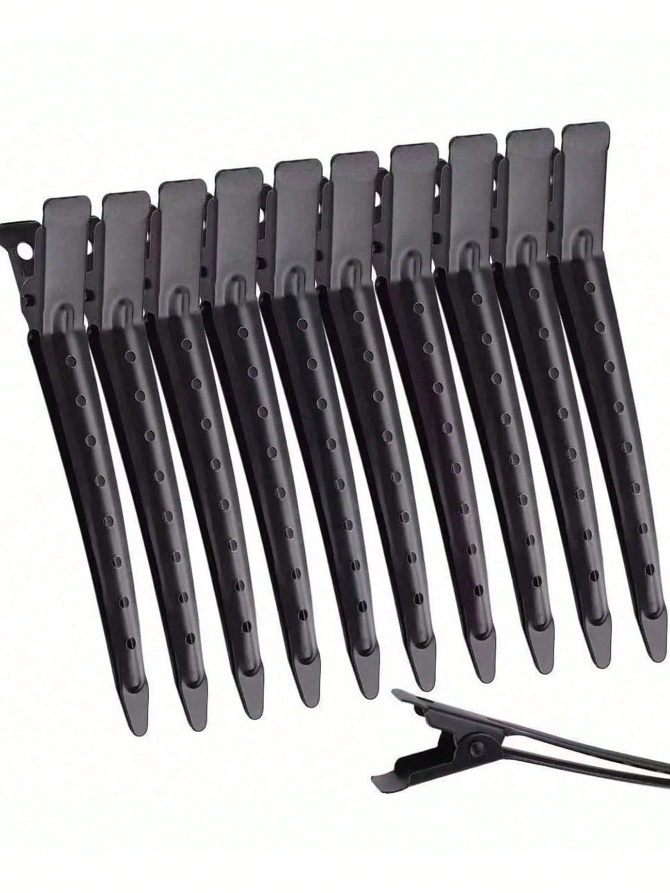 96/48/24pcs Assorted Hair Clips- Alligator Clips Suitable For Long Curly And Thick Hair; 24pcs Duck Clips For Women; Black Metal Salon Hair Clips; Curling Clips; Hair Rollers; Back To School Essentia