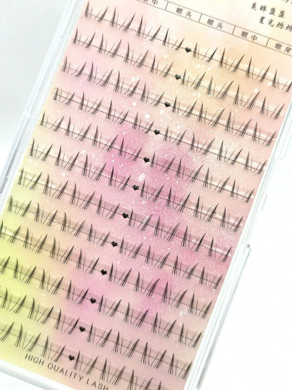 96 Pairs Natural-Looking False Eyelashes, 3-In-1 Korean Style Easy-To-Wear Lower Lash Extensions For Beginners Lash Clusters,Eye Lash Clusters,Individual Eyelashes,Lashes,Fake Lashes