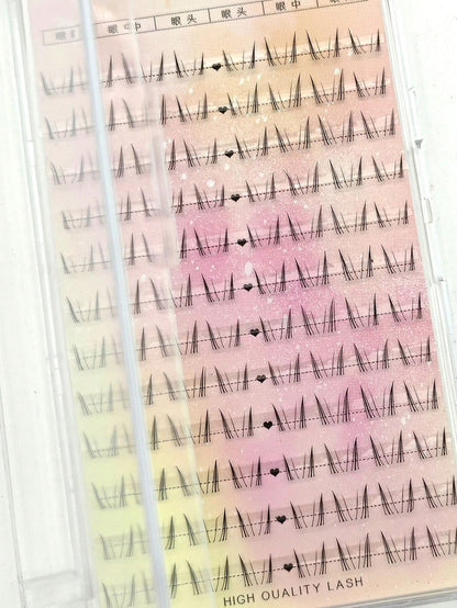 96 Pairs Natural-Looking False Eyelashes, 3-In-1 Korean Style Easy-To-Wear Lower Lash Extensions For Beginners Lash Clusters,Eye Lash Clusters,Individual Eyelashes,Lashes,Fake Lashes