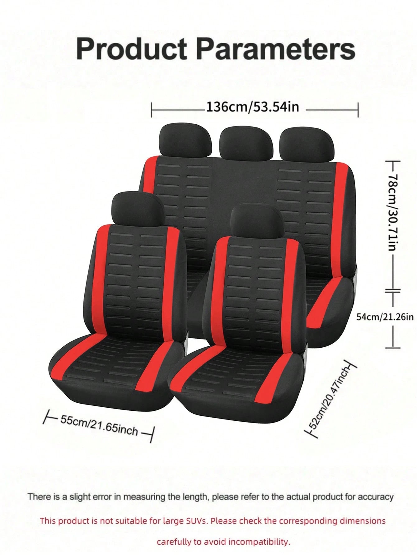 9pcs/4pcs Full Set Car Seat Covers Front Seats And Rear Bench Polyester Car Seat Protector| Airbag Compatible For Cars And