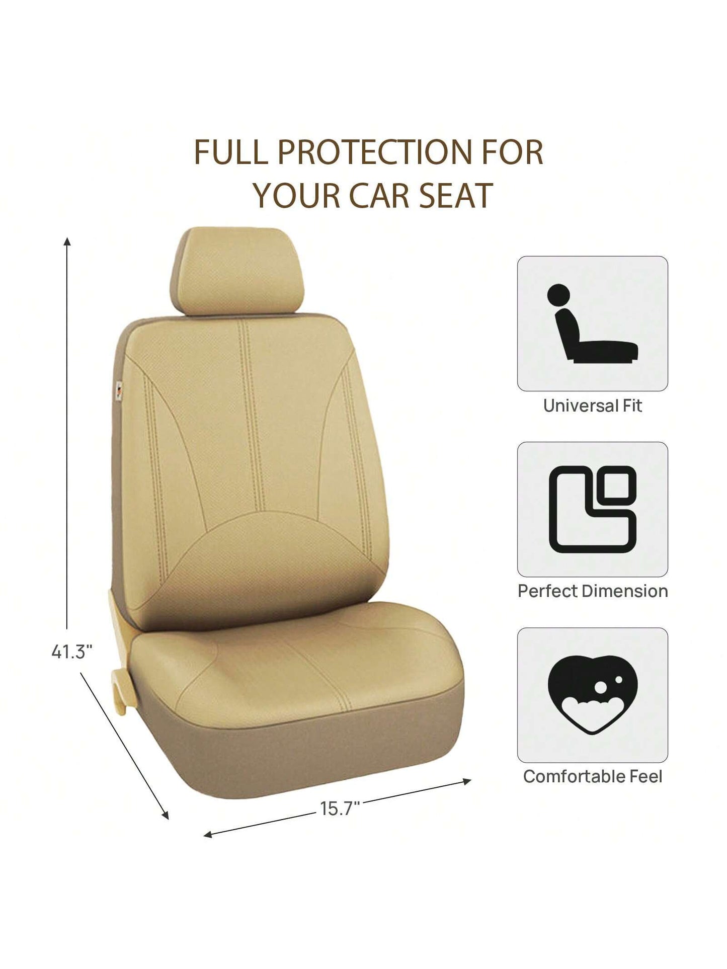 9pcs PU Leather Universal Car Seat Cover 5 Seats Waterproof Cushion, Car Seat Cover Full Set, Car Accessories, SN1702