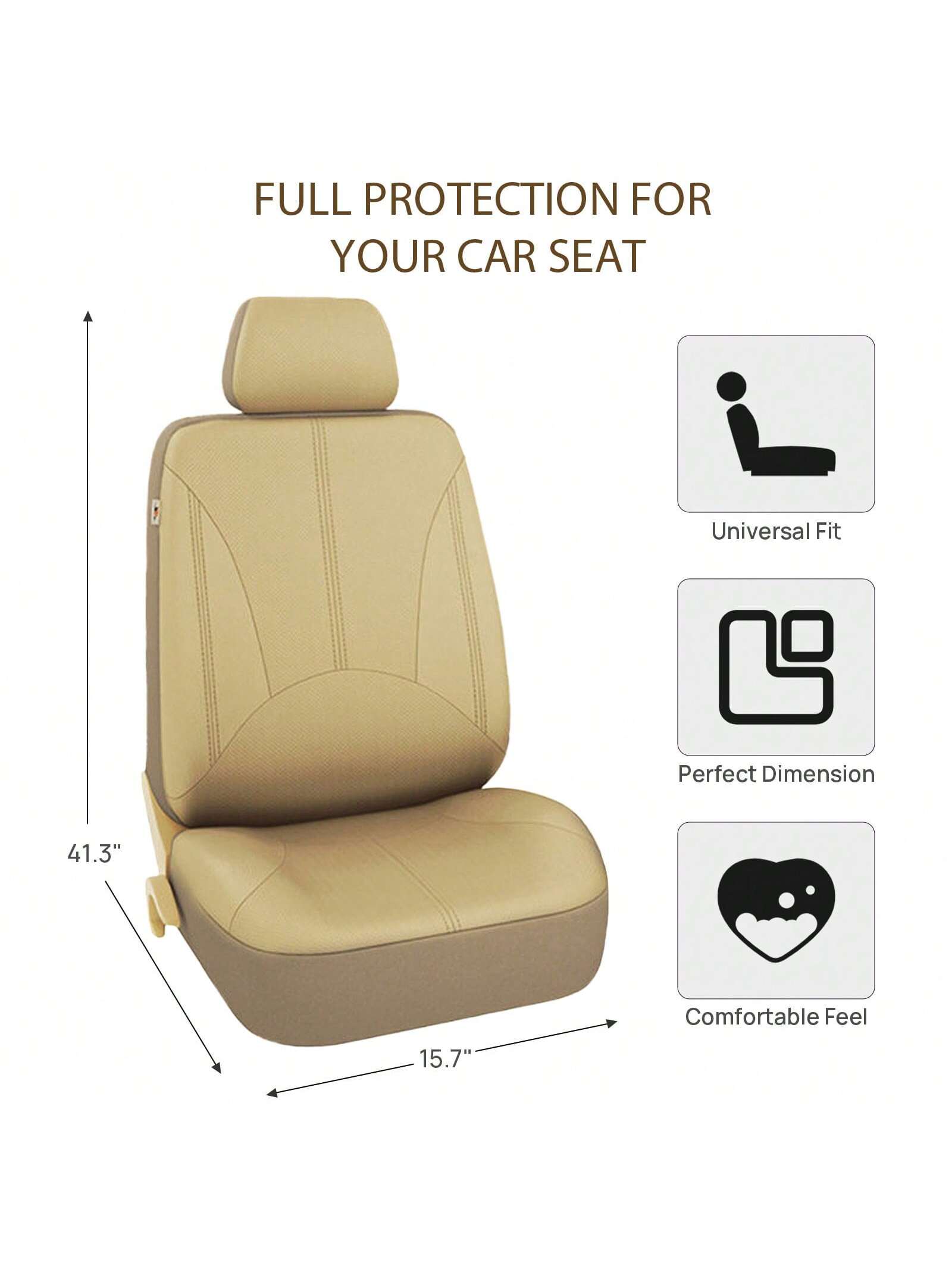 9pcs PU Leather Universal Car Seat Cover 5 Seats Waterproof Cushion, Car Seat Cover Full Set, Car Accessories, SN1702