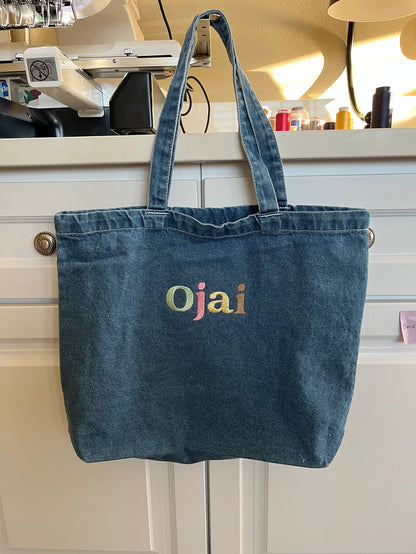 Ojai Denim Tote Bag