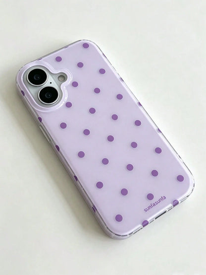 A Fashionable Phone Case, Minimalist And Cute Design, Black And White Polka Dot Pattern, Suitable For IPhone 11 To 17 Series, Including Pro Max Versions.