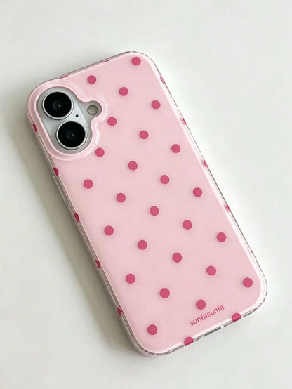 A Fashionable Phone Case, Minimalist And Cute Design, Black And White Polka Dot Pattern, Suitable For IPhone 11 To 17 Series, Including Pro Max Versions.