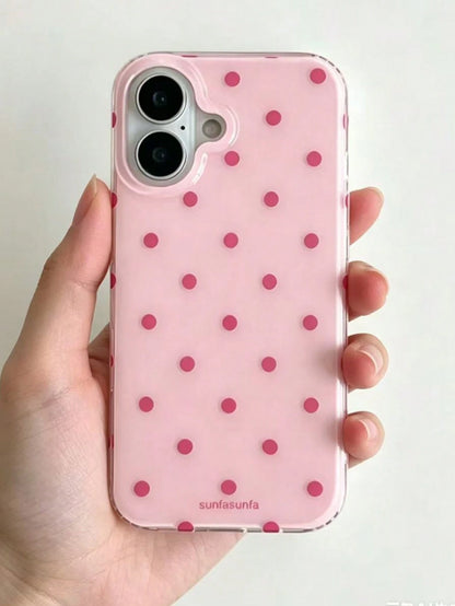 A Fashionable Phone Case, Minimalist And Cute Design, Black And White Polka Dot Pattern, Suitable For IPhone 11 To 17 Series, Including Pro Max Versions.