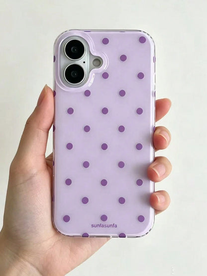 A Fashionable Phone Case, Minimalist And Cute Design, Black And White Polka Dot Pattern, Suitable For IPhone 11 To 17 Series, Including Pro Max Versions.