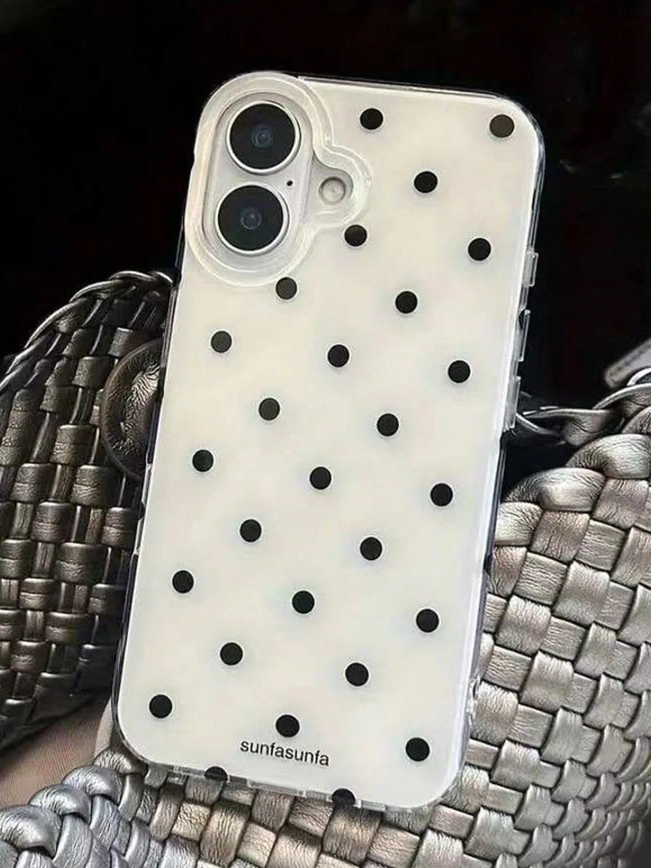 A Fashionable Phone Case, Minimalist And Cute Design, Black And White Polka Dot Pattern, Suitable For IPhone 11 To 17 Series, Including Pro Max Versions.