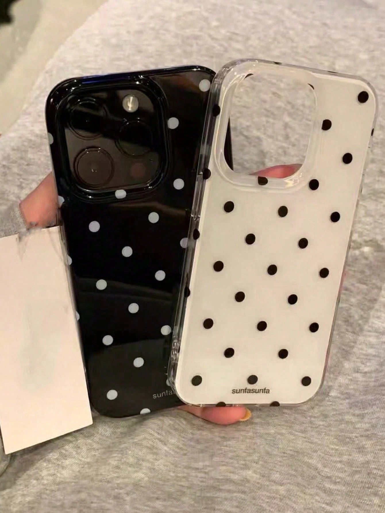 A Fashionable Phone Case, Minimalist And Cute Design, Black And White Polka Dot Pattern, Suitable For IPhone 11 To 17 Series, Including Pro Max Versions.