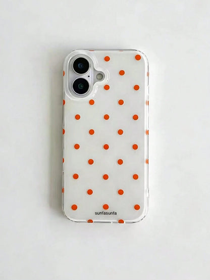 A Fashionable Phone Case, Minimalist And Cute Design, Black And White Polka Dot Pattern, Suitable For IPhone 11 To 17 Series, Including Pro Max Versions.