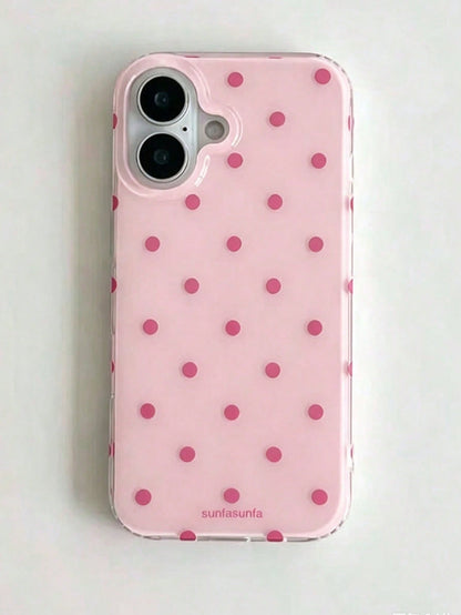 A Fashionable Phone Case, Minimalist And Cute Design, Black And White Polka Dot Pattern, Suitable For IPhone 11 To 17 Series, Including Pro Max Versions.