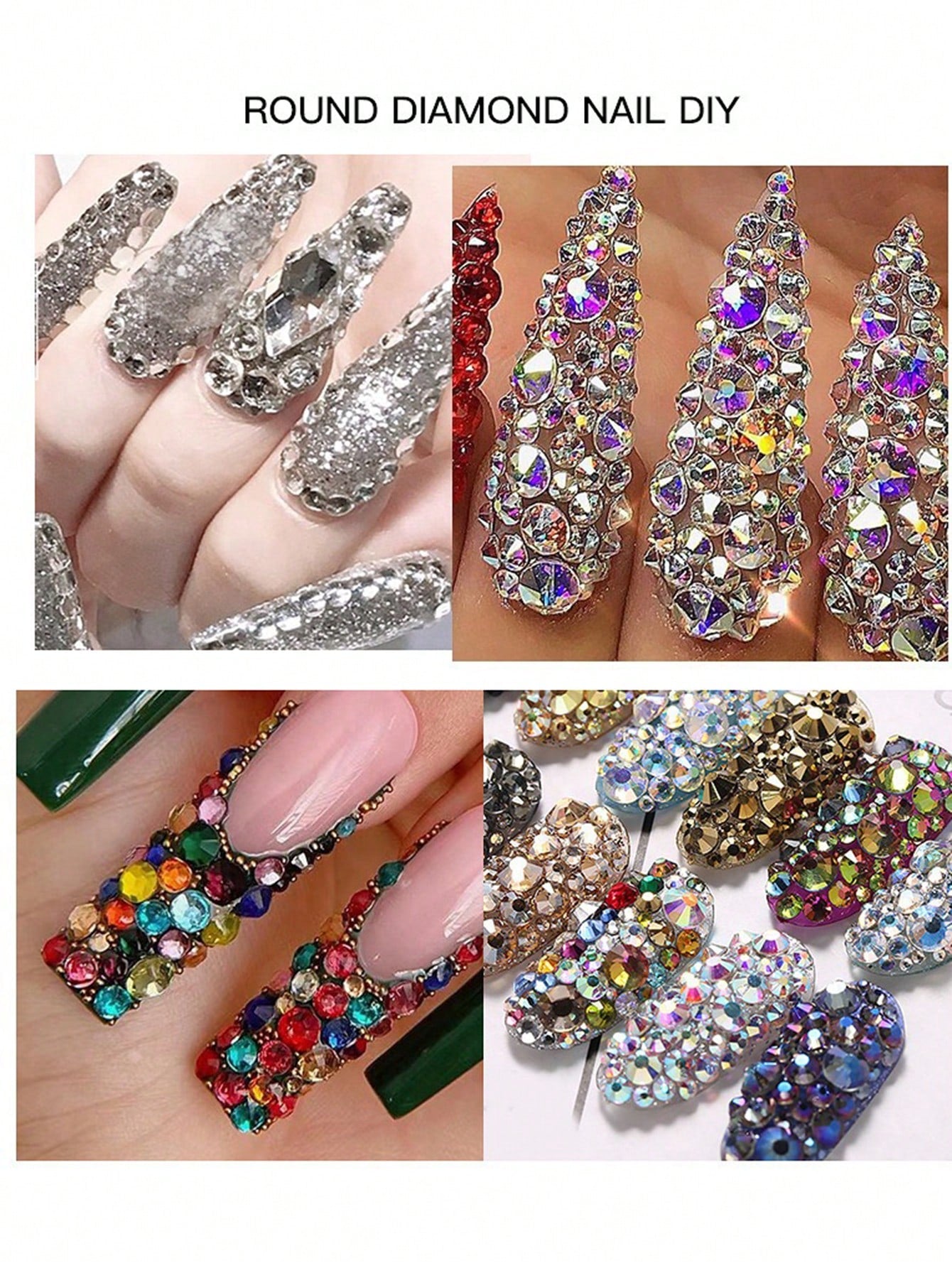 AB Crystal Nail Art Rhinestone Set- Multi-Size Flat Gems With Tweezers And Pen, Suitable For DIY Nail Decoration, Odorless, Nail Jewelry Nails Nail Supplies Nail Charms