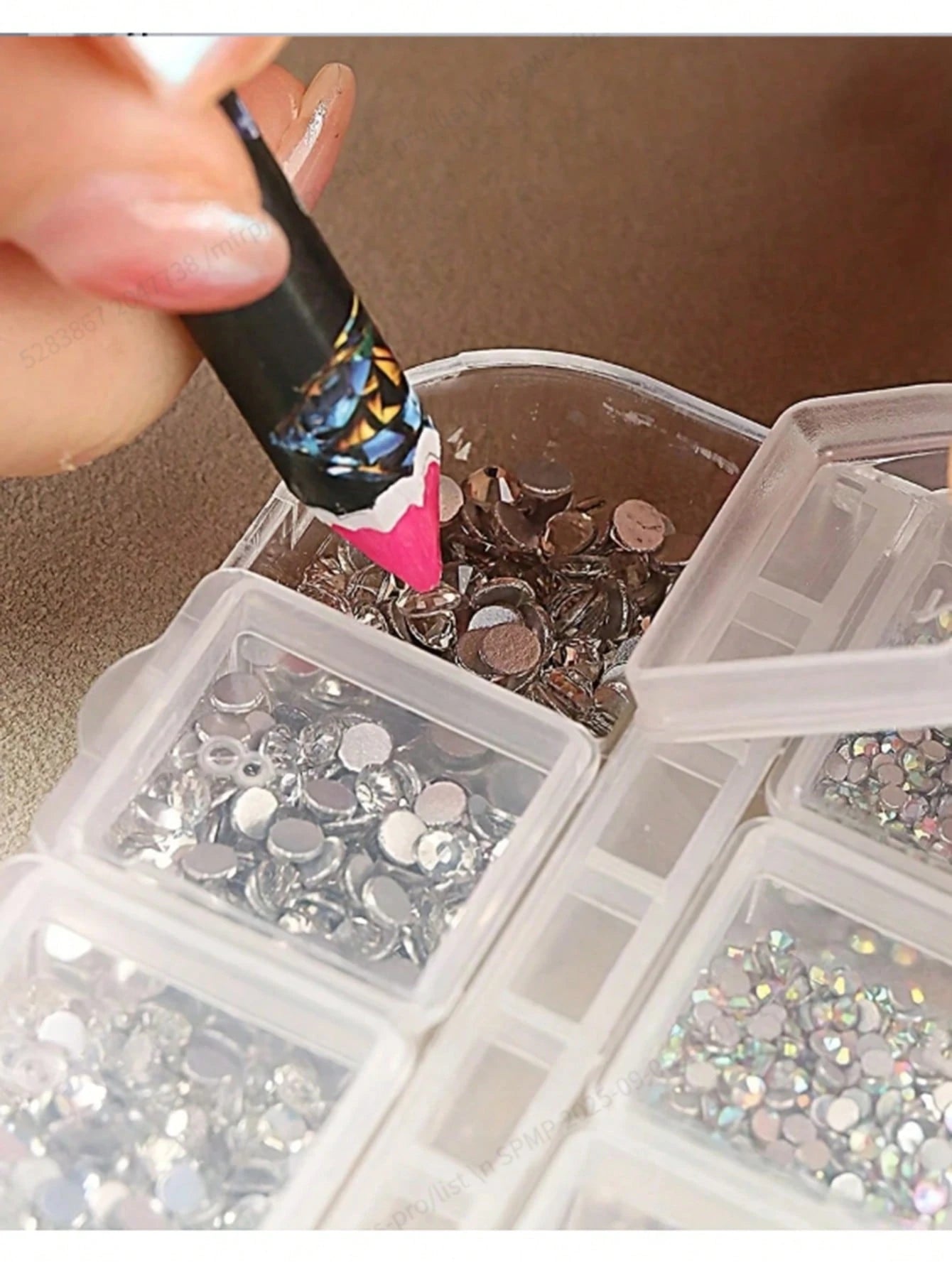 AB Crystal Nail Art Rhinestone Set- Multi-Size Flat Gems With Tweezers And Pen, Suitable For DIY Nail Decoration, Odorless, Nail Jewelry Nails Nail Supplies Nail Charms