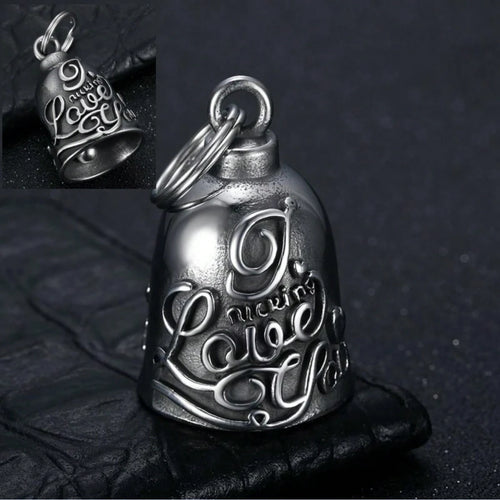 AD 1pc Motorcycle Bell For Men & Women, Bicycle Bell Accessory, Riding Safety Protection Gear, Motorcycle Angel Bell, Evil-Warding Bell, Retro Punk Motorcycle, Stainless Steel Lucky Riding Bell