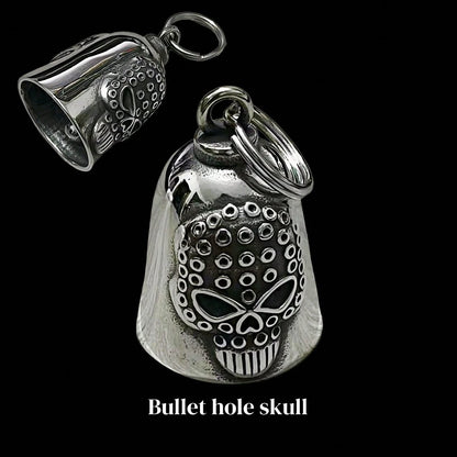AD 1pc Motorcycle Bell For Men & Women, Bicycle Bell Accessory, Riding Safety Protection Gear, Motorcycle Angel Bell, Evil-Warding Bell, Retro Punk Motorcycle, Stainless Steel Lucky Riding Bell