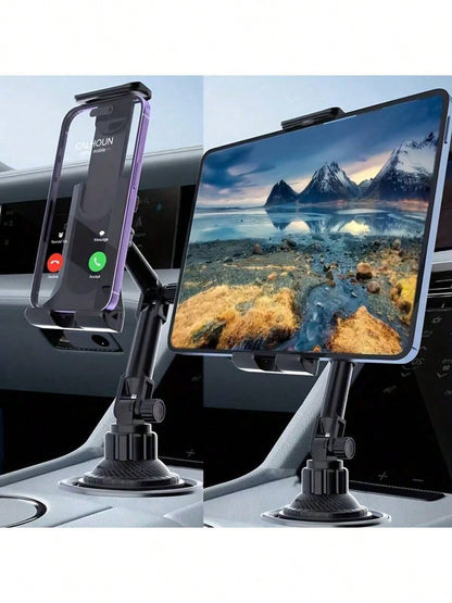 Adjustable Car Cup Holder Mount Bracket For Tablets And Smartphones- Fits 4-13 Inch Devices, Compatible With IPad Mini/Air, Not Suitable For Large, Only Compatible With Iphone, Mini And Similar Mode