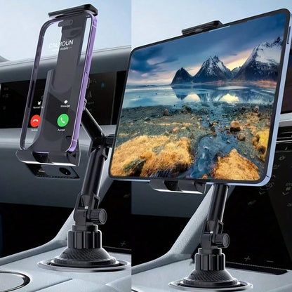 Adjustable Car Cup Holder Mount Bracket For Tablets And Smartphones- Fits 4-13 Inch Devices, Compatible With IPad Mini/Air, Not Suitable For Large, Only Compatible With Iphone, Mini And Similar Mode