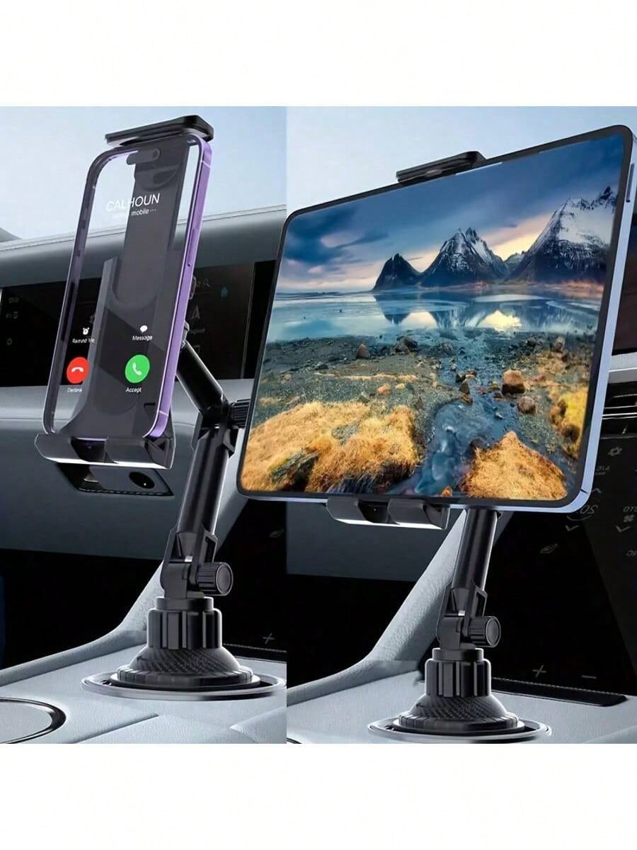 Adjustable Car Cup Holder Mount Bracket For Tablets And Smartphones- Fits 4-13 Inch Devices, Compatible With IPad Mini/Air, Not Suitable For Large, Only Compatible With Iphone, Mini And Similar Mode