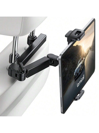 Adjustable Car Headrest Tablet Mount Holder- Car Back Seat Tablet Holder For 4.7-11 Inch Tablets, Essential For Children Road Trips