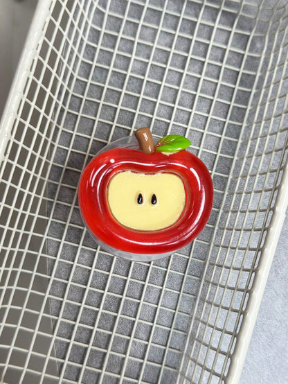 Adjustable Fruit Elements 3D Acrylic Resin Push-Pull 1pc INS Fruit Magnetic Phone Holder, Acrylic Resin Phone Stand, Foldable Portable Air Cushion Phone Holder For Desk Mother's Day Gift Birthday
