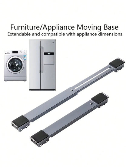 [Adjustable Height Stand] Stable Solution For Moving Appliances! Refrigerator And Washing Machine Adjustable Height Base, Supports Up To 800 Lbs, Equipped With 24 Silent Casters And Locking Mechanism